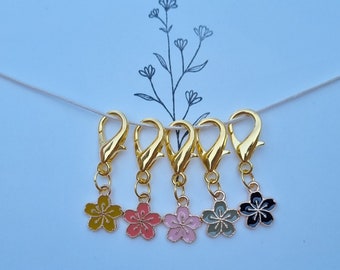 Gold Cherry Blossom/Flower Stitch Marker