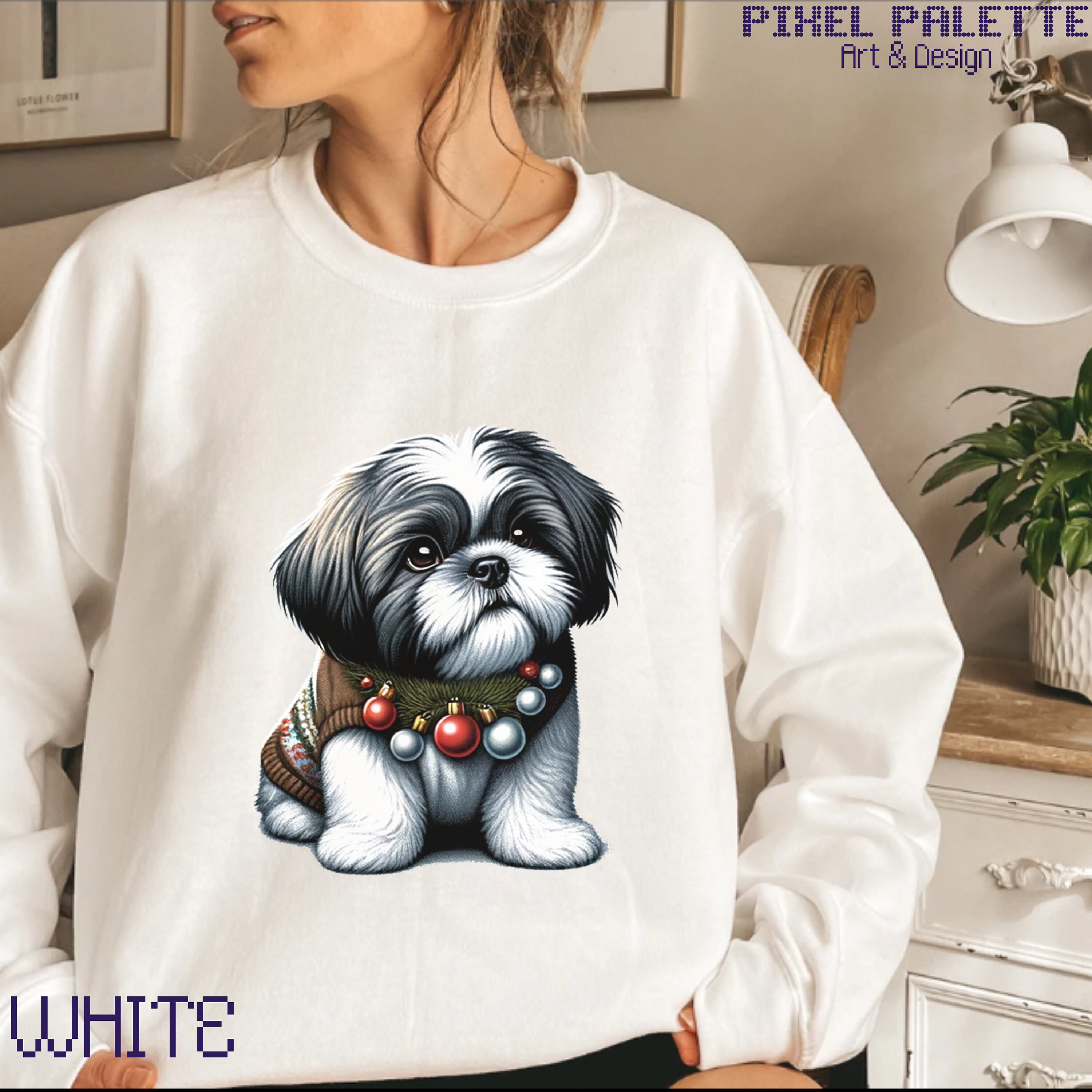 Shih Tzu Christmas Sweatshirt, Dog Lover Gift, Holiday Sweaters