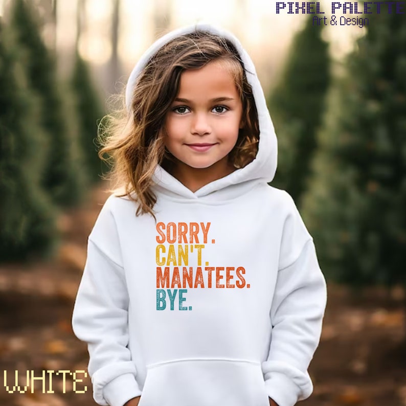 Funny Sweatshirt Sorry Can't Manatees Bye Manatees Youth - Etsy