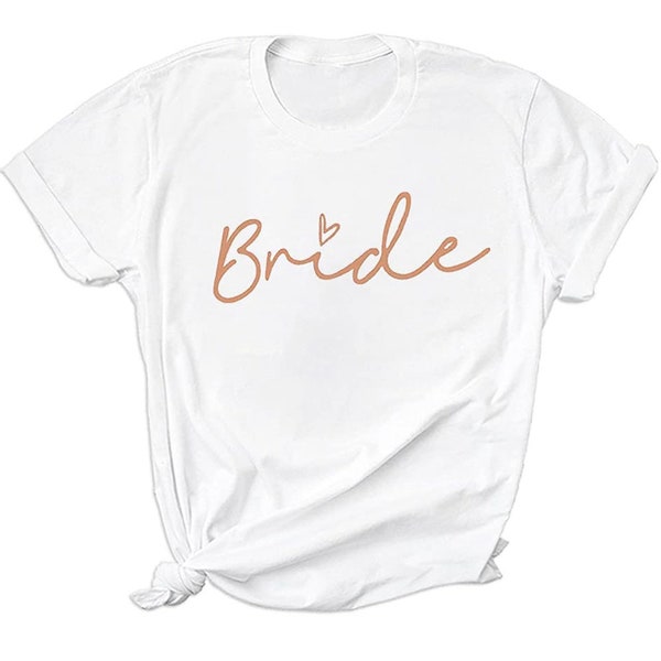 Ginger Ray T-Shirt Bianca Ricamata Per Sposa – Addio Al Nubilato "Team Bride", Taglia L - copertina