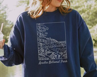 Acadia National Park Sweatshirt – Vintage Maine Outdoors Pullover