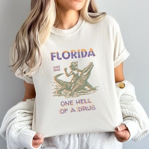 Florida Gator Comfort Colors Tee, FL One Hell of a Drug Graphic Tshirt