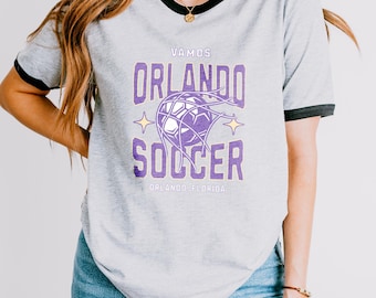 Orlando Soccer Unisex Ringer T-Shirt, Futbol Gameday Tee