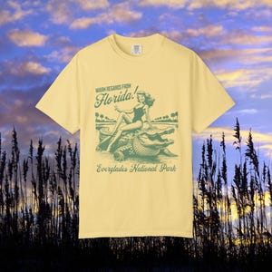 Chemise du parc national des Everglades, chemise alligator, t-shirt nature Floride, chemise couleurs confort, cadeau de randonnée, t-shirt aventure en plein air image 4