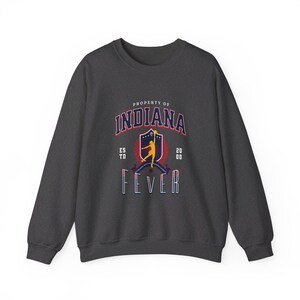 Indiana Women's Basketball Sweatshirt, Women's Sports Crewneck, Bball Fan Pullover Graphite Heather