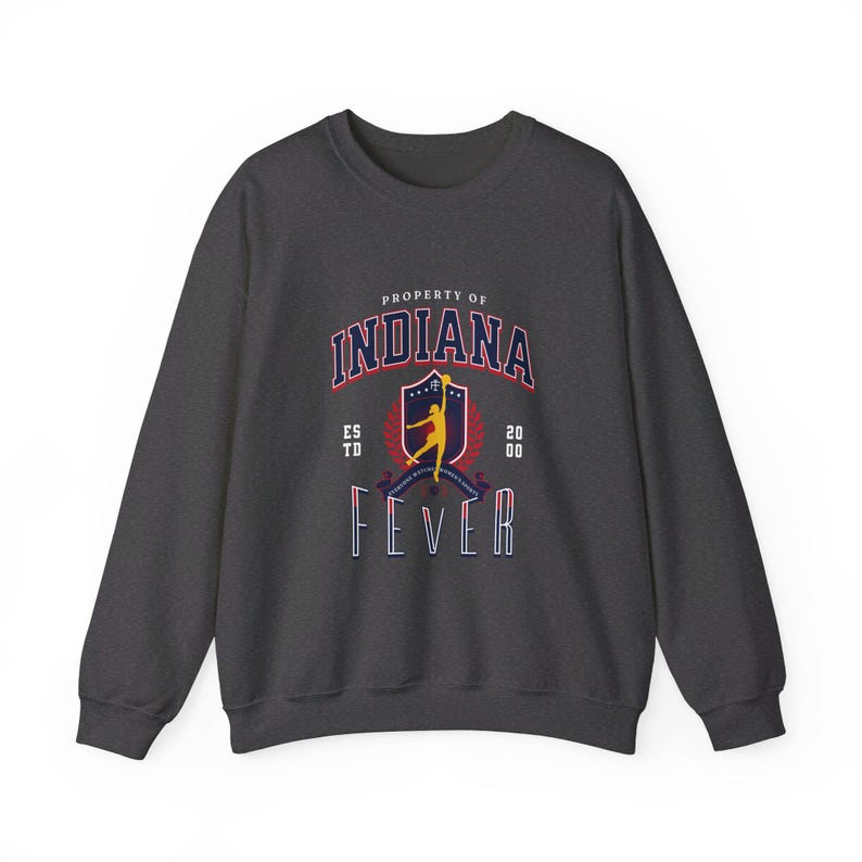 Indiana Women's Basketball Sweatshirt, Women's Sports Crewneck, Bball Fan Pullover Graphite Heather
