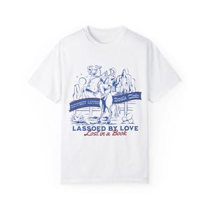 Maglietta Comfort Colors Cowboy Romance Book Club, regalo per lettori in stile western, merchandising Booktok, maglietta grafica Literary Lover White