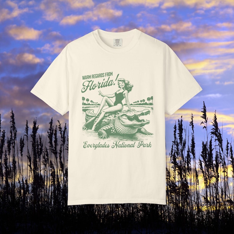 Retro inspired Everglades National Park Comfort Colors Tshirt.