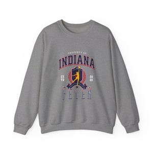 Indiana Women's Basketball Sweatshirt, Women's Sports Crewneck, Bball Fan Pullover Dark Heather