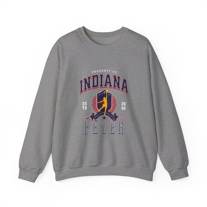 Indiana Women's Basketball Sweatshirt, Women's Sports Crewneck, Bball Fan Pullover Dark Heather