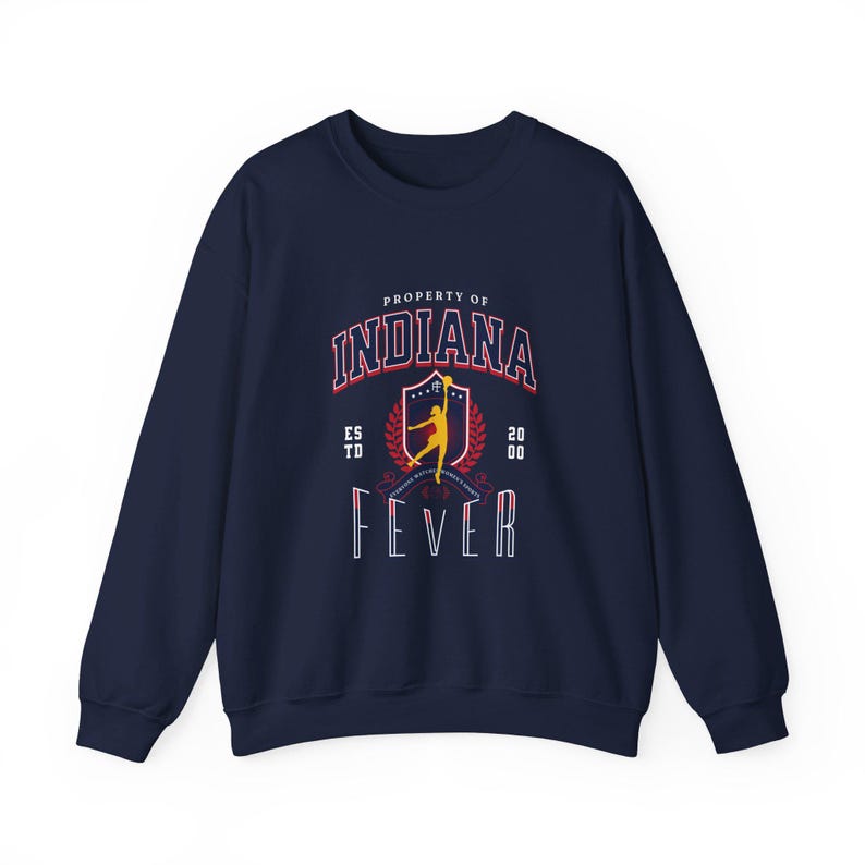 Indiana Women's Basketball Sweatshirt, Women's Sports Crewneck, Bball Fan Pullover Navy
