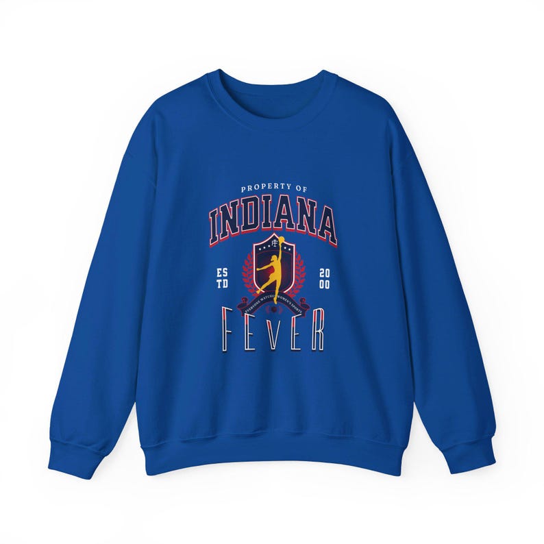 Indiana Women's Basketball Sweatshirt, Women's Sports Crewneck, Bball Fan Pullover Royal