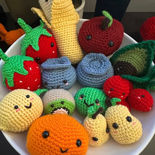 Crocheted Fruit plushy