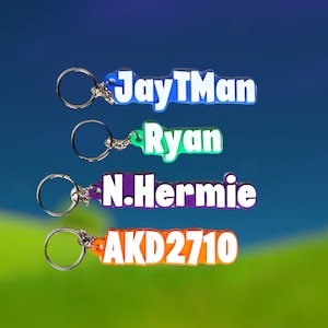 Personalized Battle Royale Video Game Font Keychain - Great Gift for Teens - Unique Backpack Accessory For Gamers - Perfect Party Favor