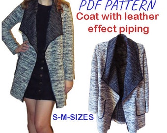 Ariana Winter Coat Sewing Pattern/ S-M/ DIY Cardigan / Sewing Patterns For Women