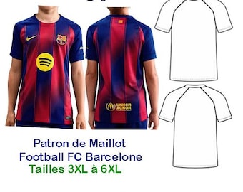 FC Barcelona Football Shirt Pattern | Downloadable Digital PDF A4