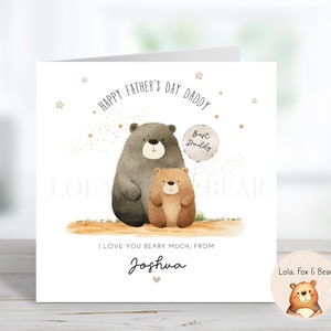Carte de fête des pères - personnalisée, papa ours - Best Daddy