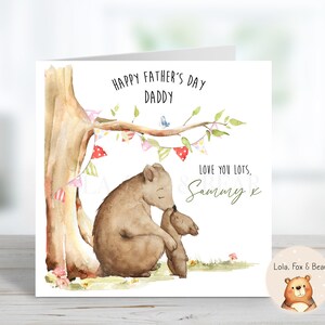 Carte de fête des pères - personnalisée, papa ours - Best Daddy