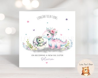 Tarjeta De Felicitación Para Hermana Mayor Para Recién Nacido, Tarjeta De Felicitación Para