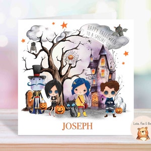 Carte d'Halloween Coraline - Fils Petit-fils Fille Petite-fille