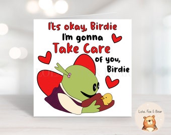 Funny Nanalan Valentine's Card, Valentines day, Mona, Wife Girlfriend, Anniversary Card, Birthday Card, Wonderful Girl, Birdie