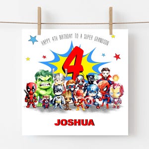 Superheld Geburtstagskarte - Sohn Enkel Neffe - Personalisiert - jedes Alter oder jede Beziehung