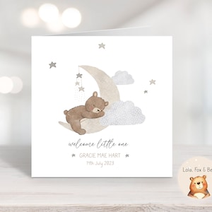 Carte pour nouveau-né Petit ours - Grossesse, grossesse, accueil d'un petit, nouvelle maman