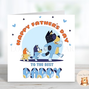 Bluey Vatertagskarte - Bester Papa - Bluey Karte - Papa, Ehemann, Papa, Bluey Dad