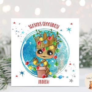 Superheld Weihnachtskarte - personalisierte Sohn Enkel Tochter