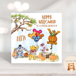Carte d'Halloween Winnie l'ourson - Fils Petit-fils Fille Petite-fille