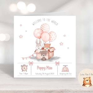 Carte pour bébé fille - Grossesse, grossesse, accueil d'un petit, future maman - personnalisée