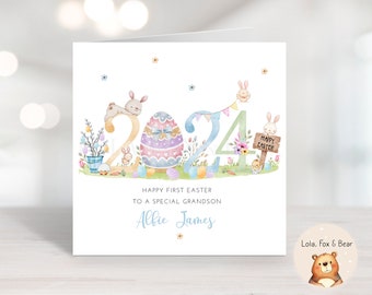 First Easter Card - Personalised - Son Grandson Nephew Godson 2024 - 1st Easter