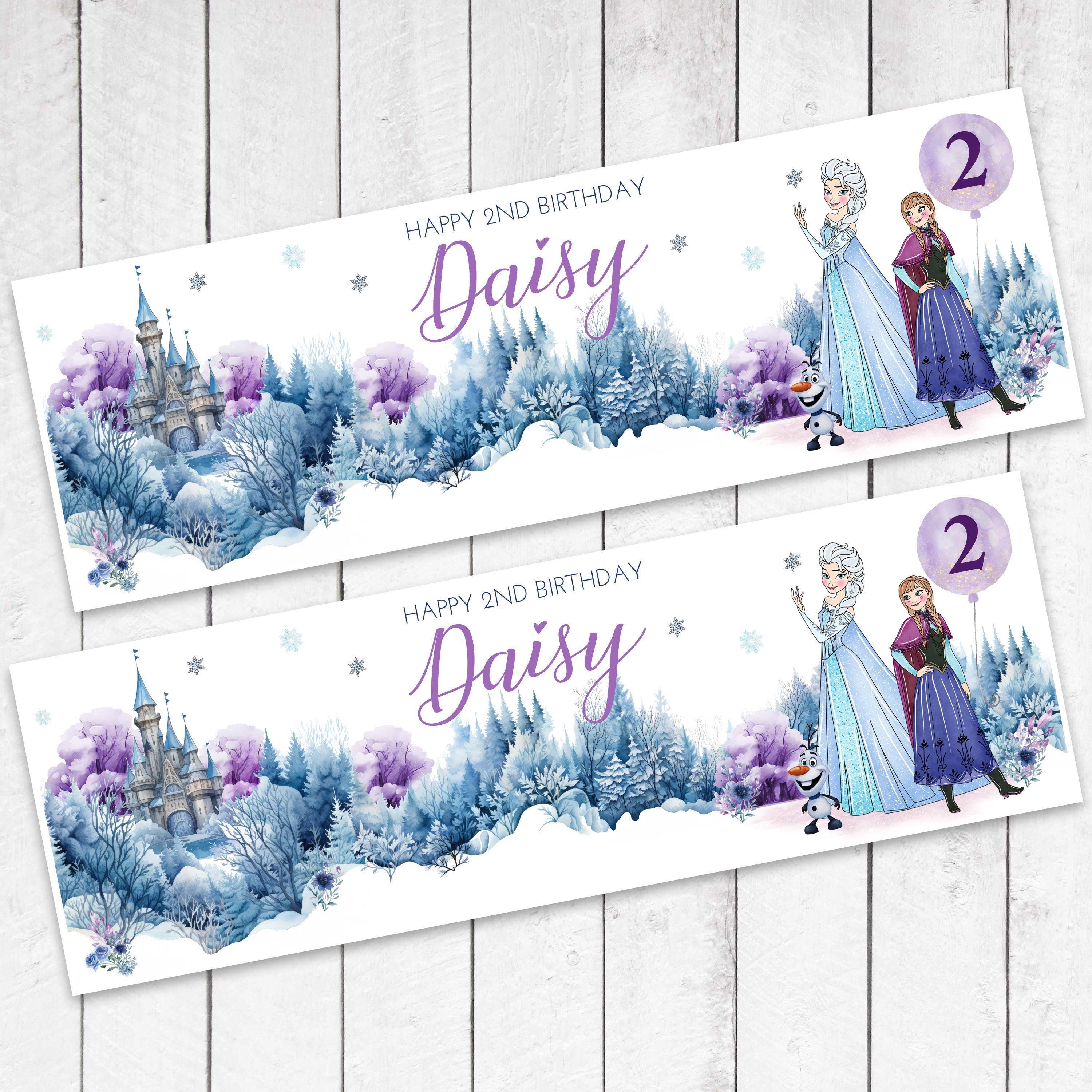 Frozen Painted Birthday Banner