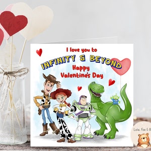 Carte de Saint-Valentin Toy Story - Carte de Saint-Valentin - Fille Fils Petite-fille Petit-fils