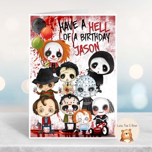 Biglietto di compleanno horror - personalizzato