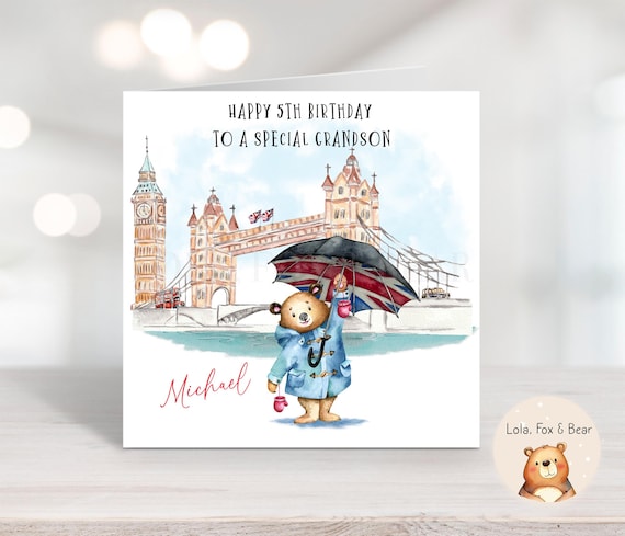 Biglietto di auguri di compleanno viola per nipote: effetto glitter, carta stampata 6x6 - Italia