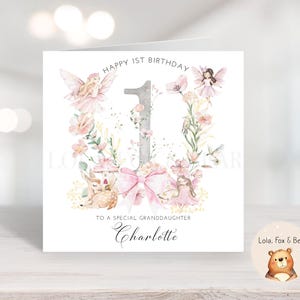 Tarjeta de primer cumpleaños de hadas: cumpleaños de niñas, primer cumpleaños, hadas mágicas, hija, nieta, sobrina