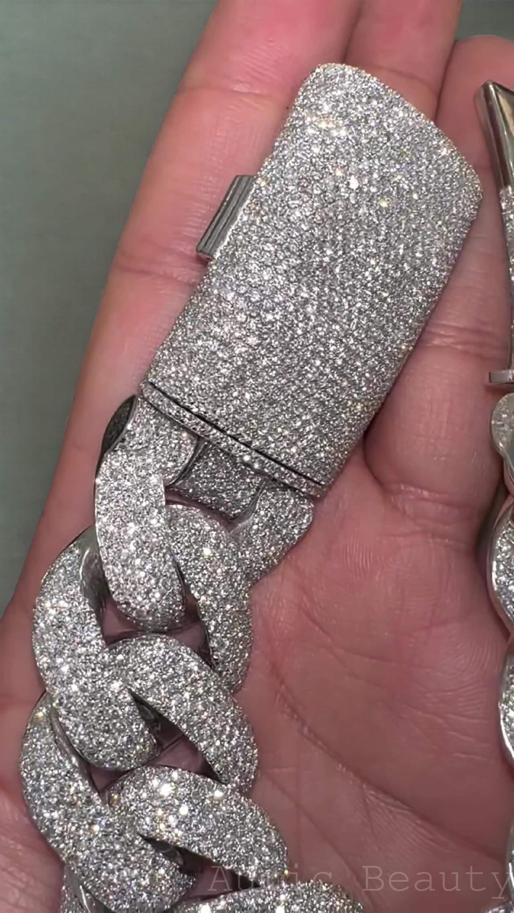 Iced Out 25mm Moissanite Cuban Link Bracelet, 925 Sterling Silver 