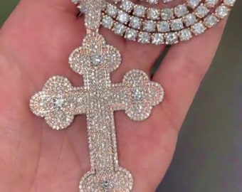 IcedOut Crown CrossPendant Silverモアサナイト il_340x270.5973110920_4cfx.jpg