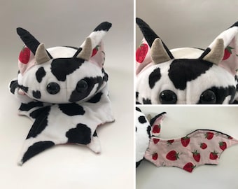 Made to Order Jumbo Cow Bean Bat | Not Microwaveable