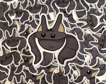 Glossy Flat Bat vinyl stickers | Three different designs
