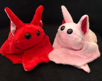 Made to Order SUPER cute Plush Valentine Bean Bats! | *bats sold separately*