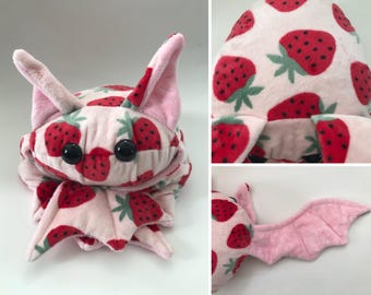 Made to Order Weighted Jumbo Strawberry Bean Bat | Not Microwaveable