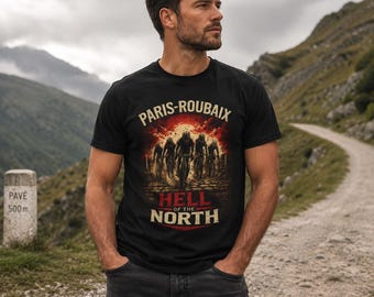 Paris Roubaix 2026 TShirt, Hell of the North Cycling Shirt, Cobblestone Race Tee, Cycling Fan Gift, Road Bike Apparel, Spring Classics