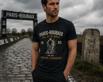 Paris Roubaix 2026 TShirt, Hell of the North Cycling Shirt, Cobblestone Race Tee, Cycling Fan Gift, Road Bike Apparel, Spring Classics