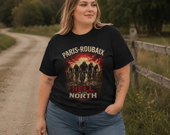 Paris-Roubaix Hell of the North Shirt, Vintage Cycling Tee, Bike Race Tshirt, Cyclist Gift, Road Racing Graphic Top Women Men, Paris roubaix
