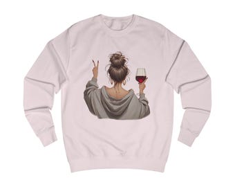 Wine Down Long Sleeve T-Shirt for Cozy Relaxing Vibes, Relaxation Shirt,