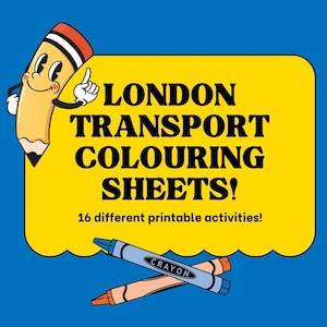 Printable London underground Colouring Pages | London Transport Colouring Sheets | Colouring for Kids | Digital Download