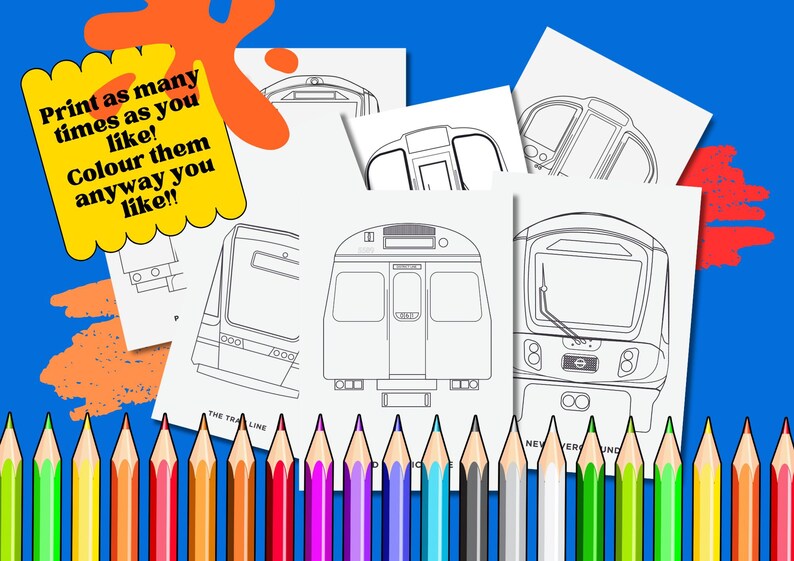 Printable London Underground Colouring Pages London Transport Printable London Underground Colouring Pages London Transport