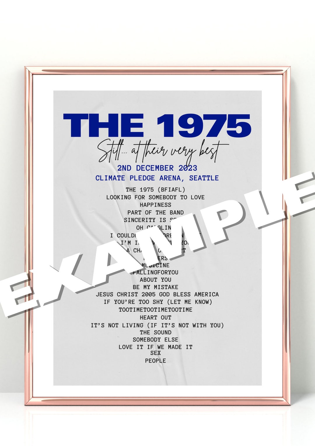 The 1975 Still at Their Very Best Setlist Poster 2nd Etsy